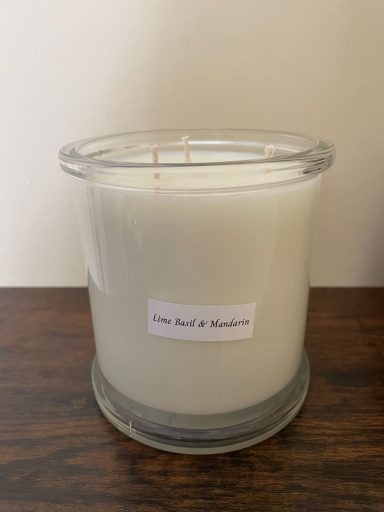 3 wick large glass scented candle £20